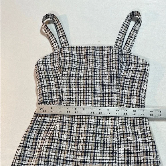 Abercrombie & Fitch Tweed plaid Navy and White Mini Dress - Picture 10 of 14